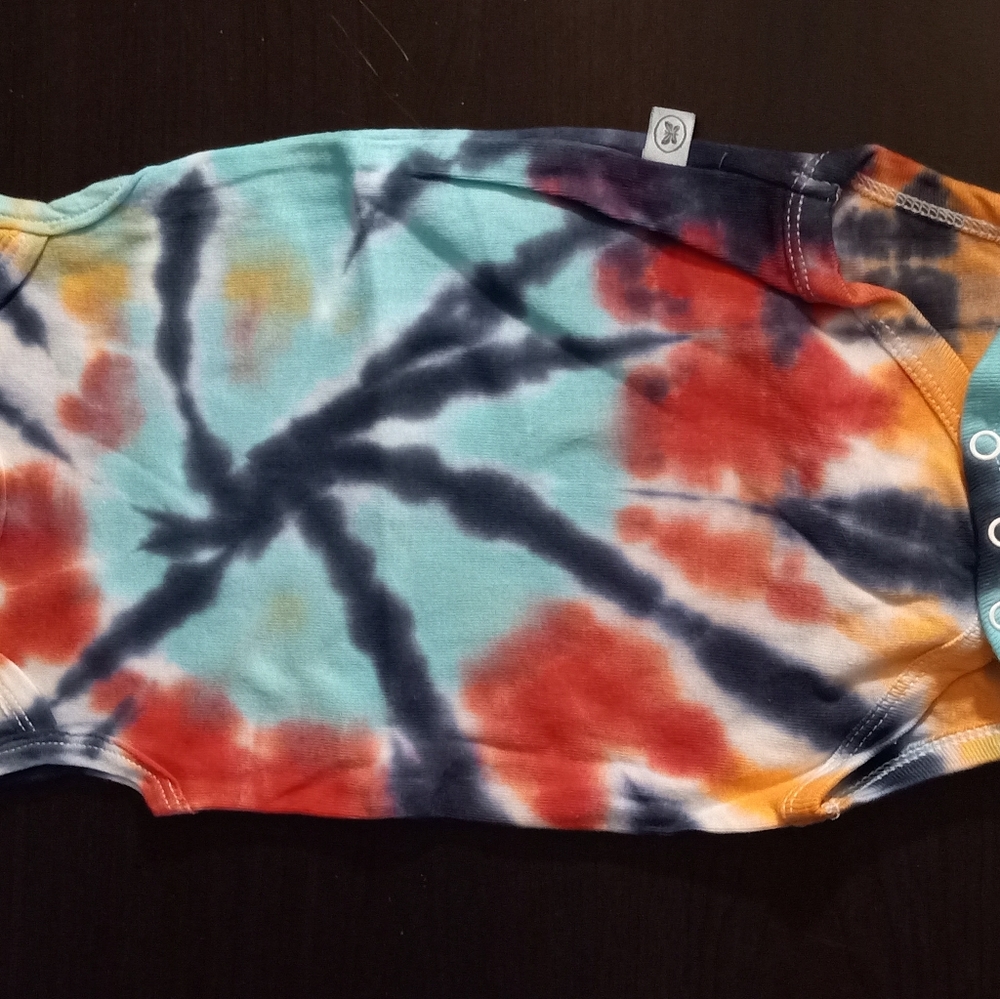 Handmade Tie Dye Baby Onesie - 3-6months Sleeveless